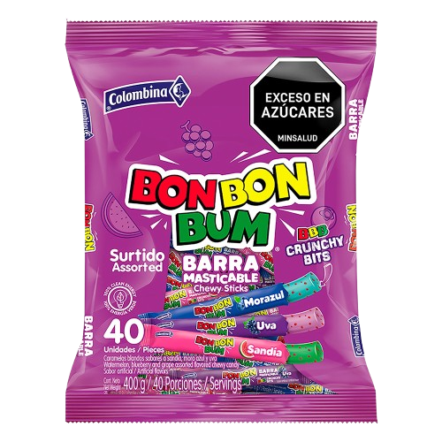  Bon Bon Bum Caramelo Masticable Surtido 